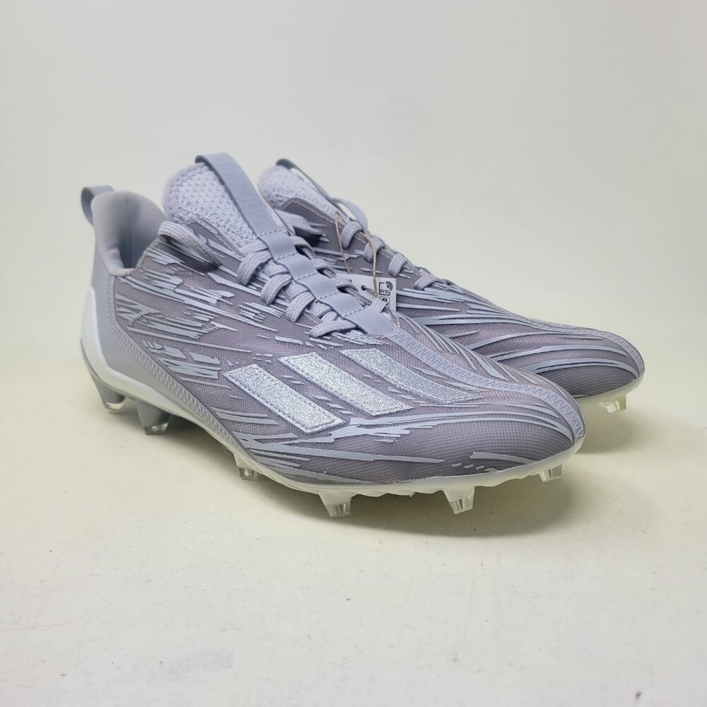 Adidas Adizero Primeknit Football Cleats GX5414 Silver Metallic Grey Men's 10